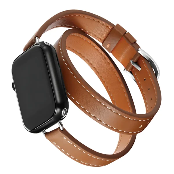 İnce Double Tour Serisi – Apple Watch Deri Kordon