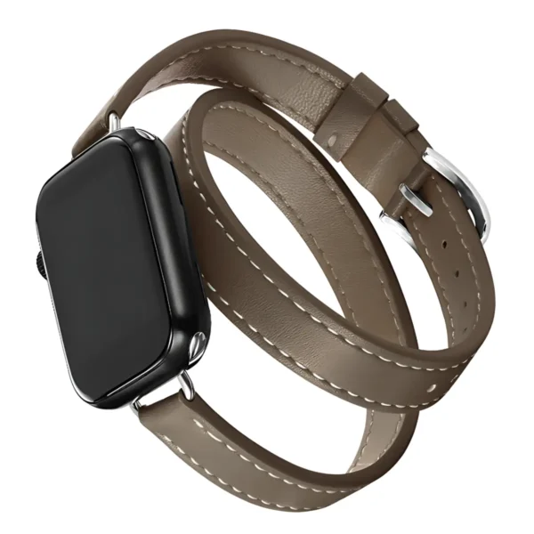 İnce Double Tour Serisi – Apple Watch Deri Kordon