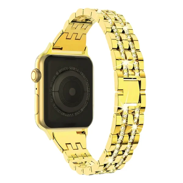 Crystal Metal Serisi – Apple Watch Taşlı Çelik Kordon