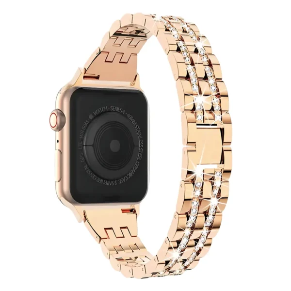 Crystal Metal Serisi – Apple Watch Taşlı Çelik Kordon