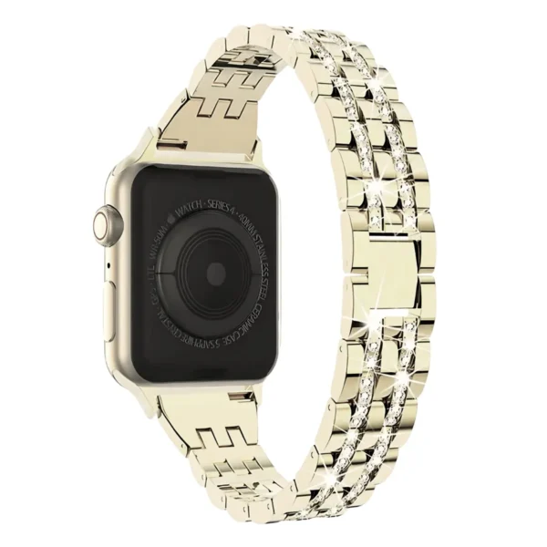 Crystal Metal Serisi – Apple Watch Taşlı Çelik Kordon