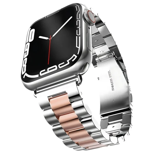 Çift Ton Metal Serisi - Apple Watch Çelik Kordon