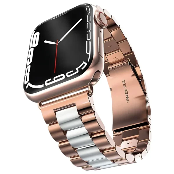 Çift Ton Metal Serisi - Apple Watch Çelik Kordon