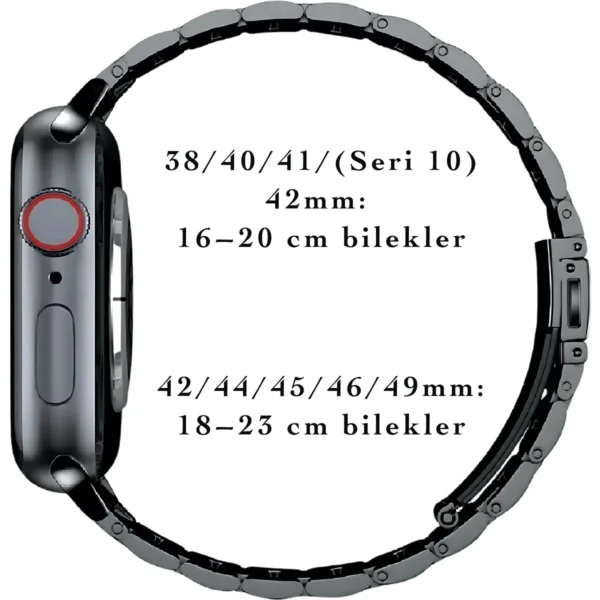 Çift Ton Metal Çelik Apple Watch Kordon