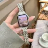 Crystal Metal Serisi – Apple Watch Taşlı Çelik Kordon
