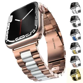 Çift Ton Metal Serisi – Çelik Apple Watch Kordon