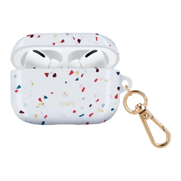 Doğal beyaz Terrazzo AirPods Pro kılıf