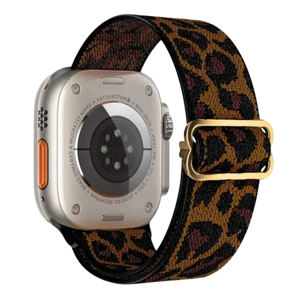 Boho Apple Watch Kordon Koyu Leopar