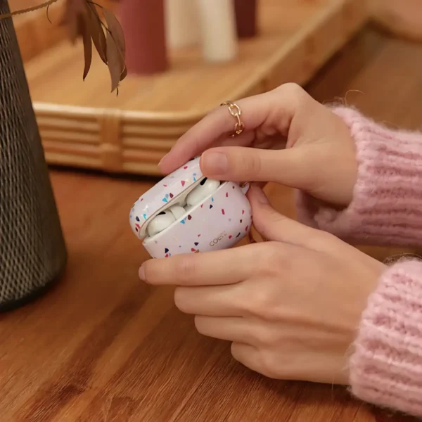 Pudra pembe Terrazzo AirPods Pro kılıf