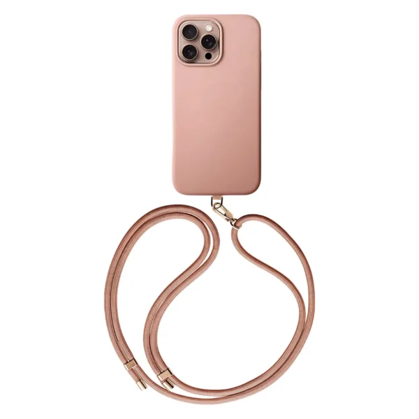 iPhone 16 Pro / 16 Pro Max Boyun Askılı Kılıf Pembe